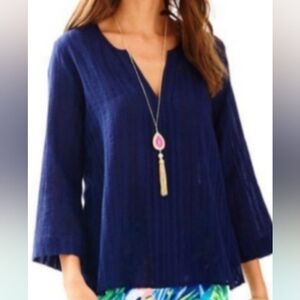 Lilly Pulitzer Nalani Tunic in True Navy